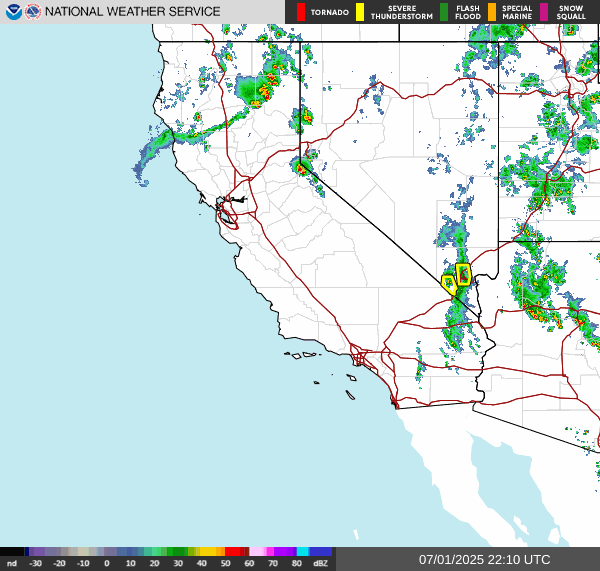 Weather radar map