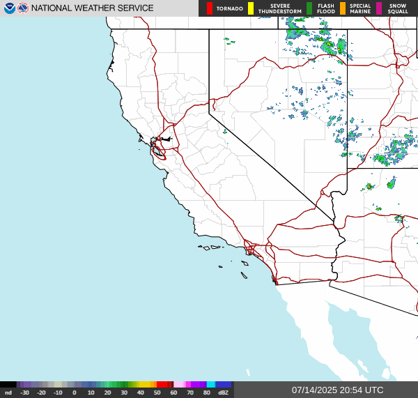 Weather radar map