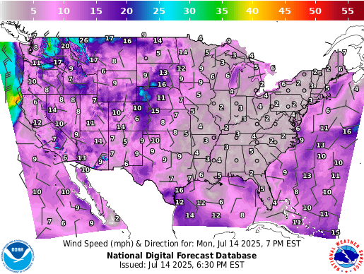 Weather radar map