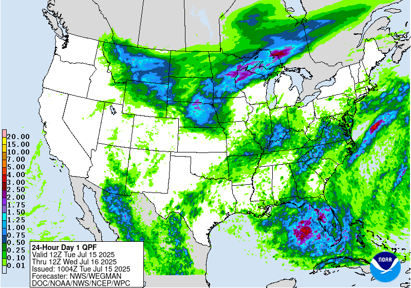 Weather radar map