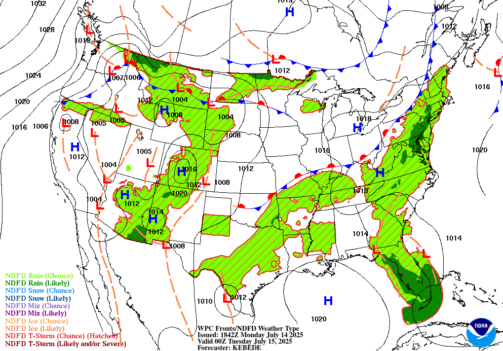 Weather radar map